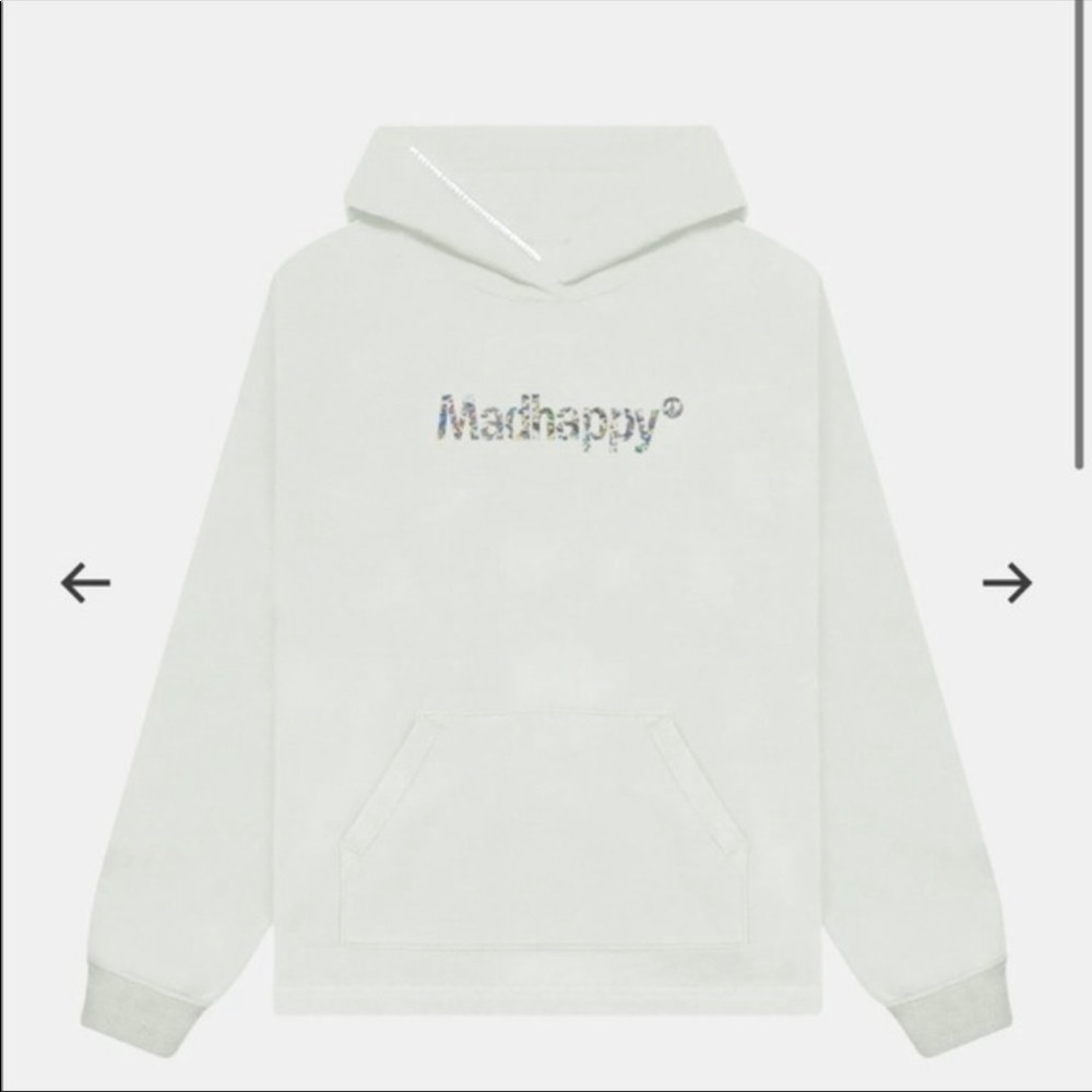Light blue Madhappy iridescent logo sweatshirt